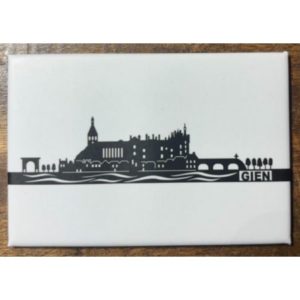 Magnet Métal rectangle mat Skyline Gien Taille 8x5cm