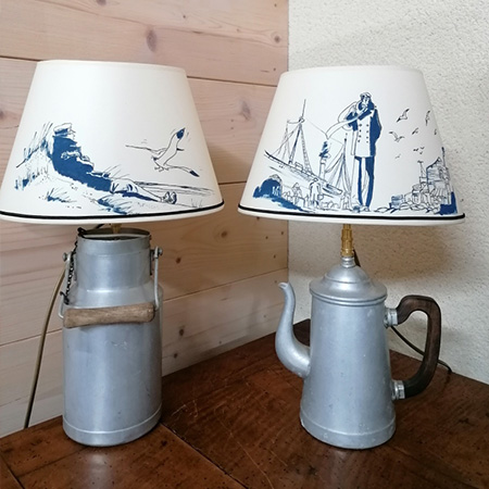 Peinture sur abat-jour avec démonstration en boutique , relooking de vos lampes anciennes