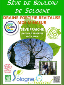  sève de bouleau récoltée artisanalement en Sologne 